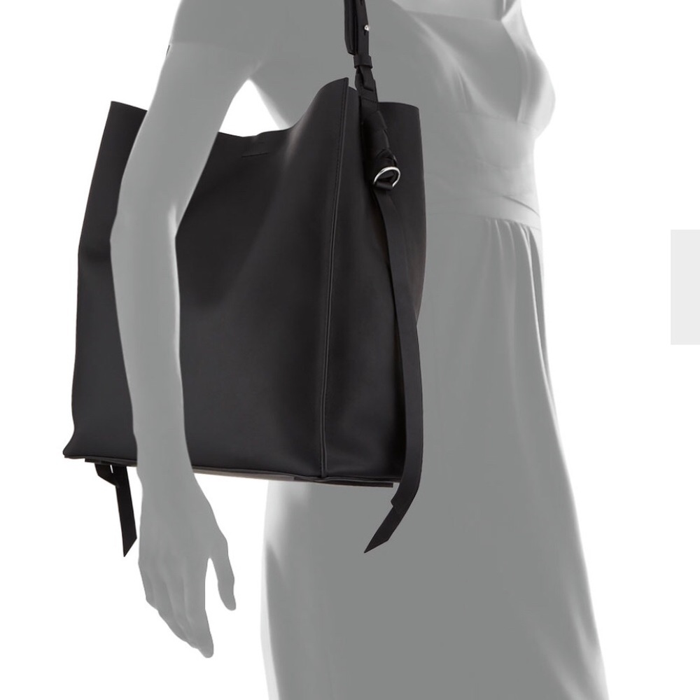 All Saints Voltaire large black tote